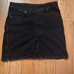 Classic Black Denim Skirt with built in shorts